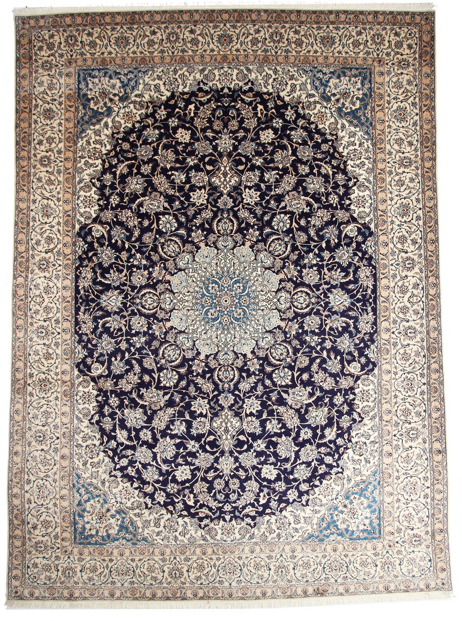 Persisk tæppe Nain 6La 341x246 341x246, Persisk tæppe Knyttet i hånden