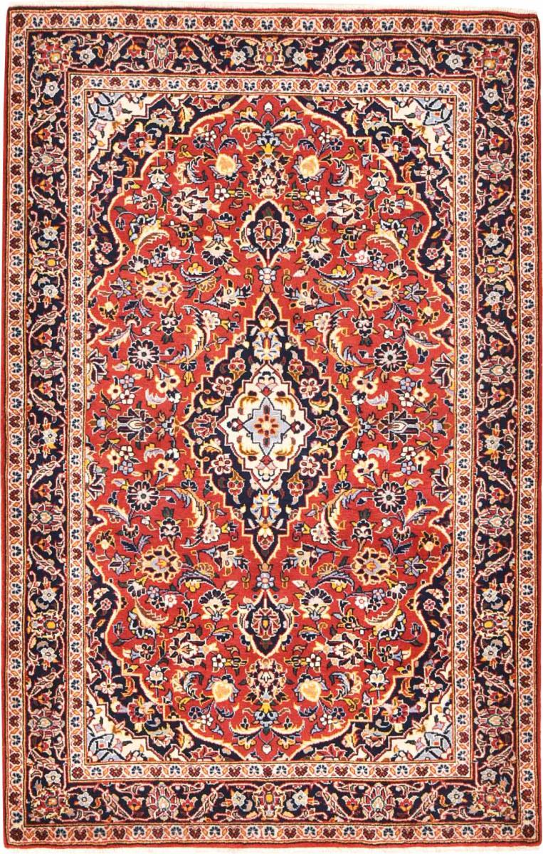 Persian Rug Keshan 5'3"x3'3" 5'3"x3'3", Persian Rug Knotted by hand