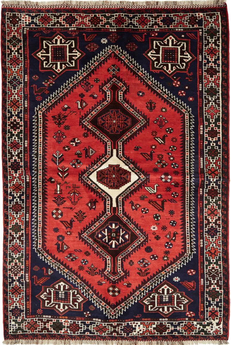 Περσικό χαλί Shiraz 7'8"x5'4" 7'8"x5'4", Περσικό χαλί Οι κόμποι έγιναν με το χέρι