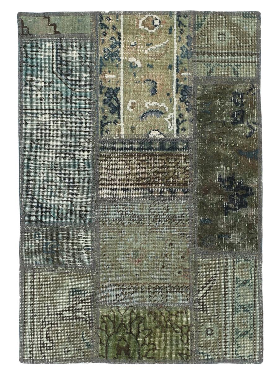 Persian Rug Patchwork 89x61 89x61, Persian Rug Knotted by hand