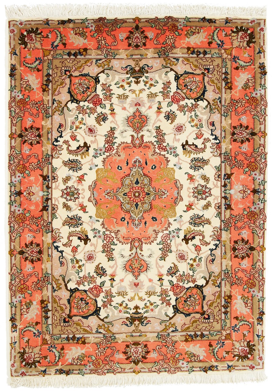 Tapete persa Tabriz 50Raj 146x105 146x105, Tapete persa Atado à mão