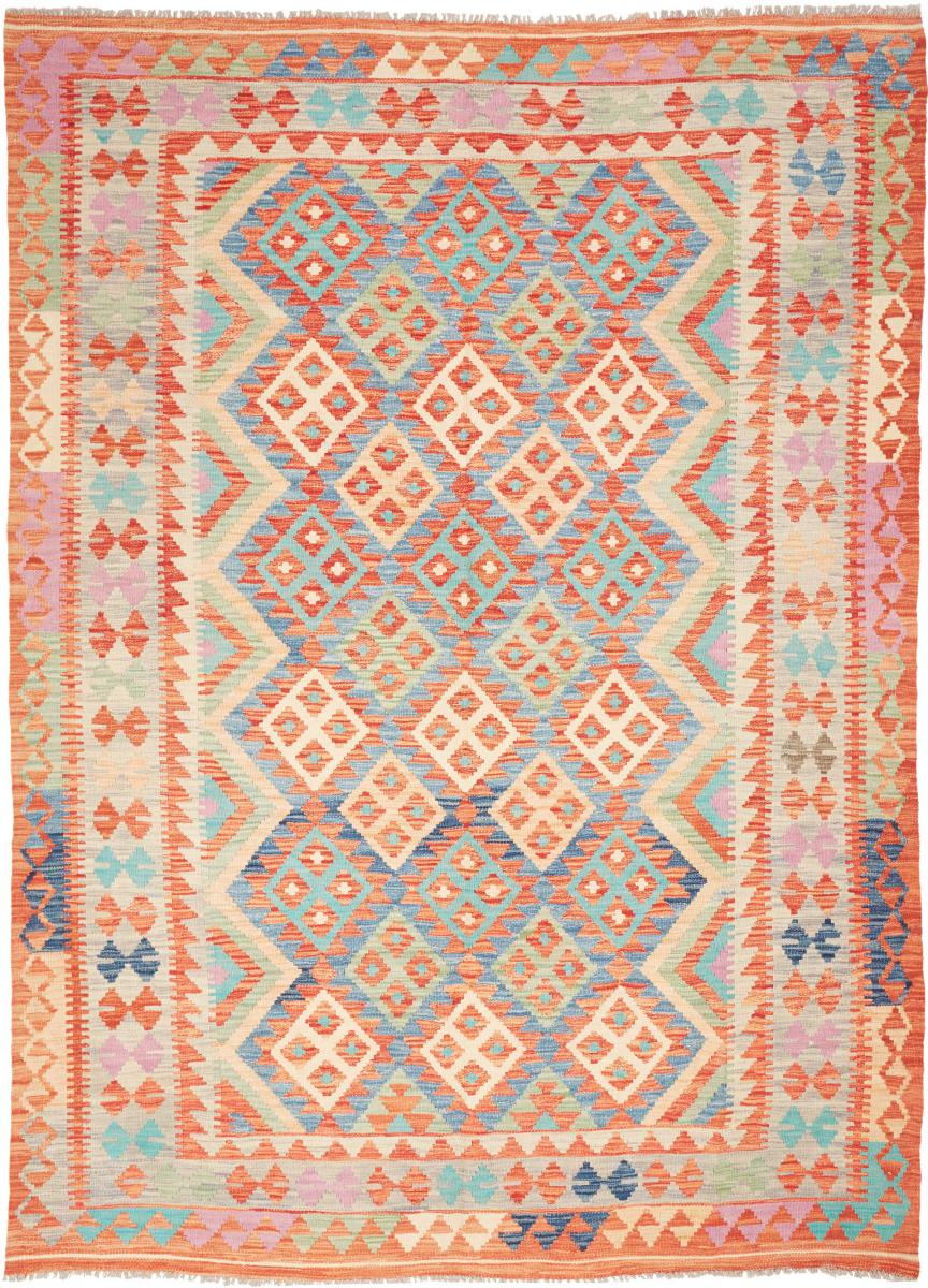 Afghan rug Kilim Afghan 251x180 251x180, Persian Rug Woven by hand