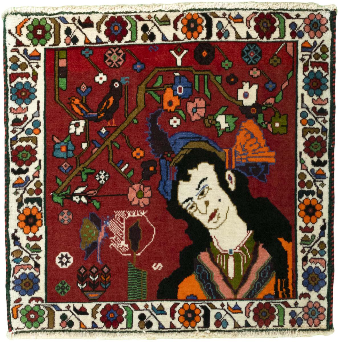 Persian Rug Shiraz 63x67 63x67, Persian Rug Knotted by hand
