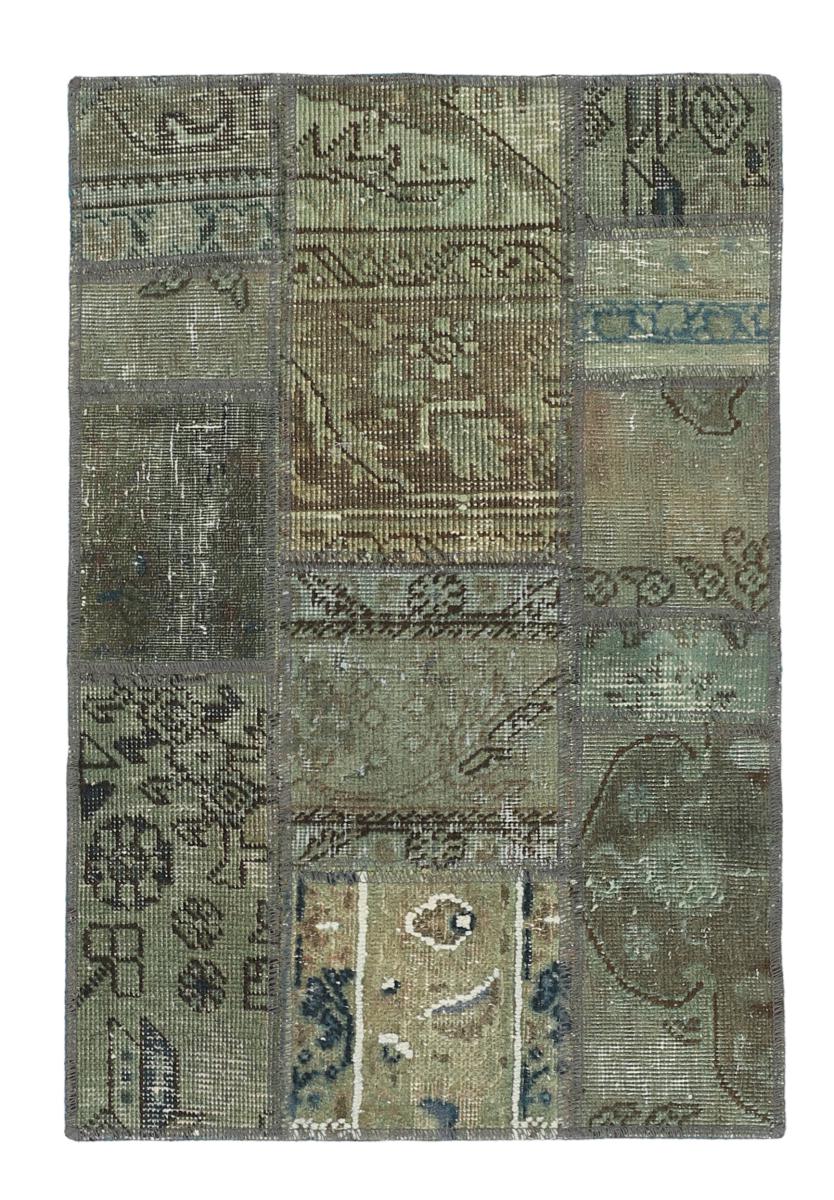 Perzisch tapijt Patchwork 91x61 91x61, Perzisch tapijt Handgeknoopte