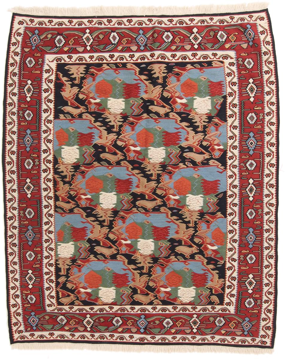 Tapete persa Kilim Fars 153x128 153x128, Tapete persa Tecido à mão