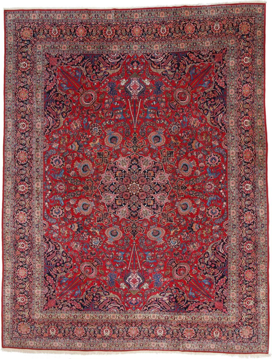 Perzsa szőnyeg Kashan Qazwin Antik 406x314 406x314, Perzsa szőnyeg Kézzel csomózva