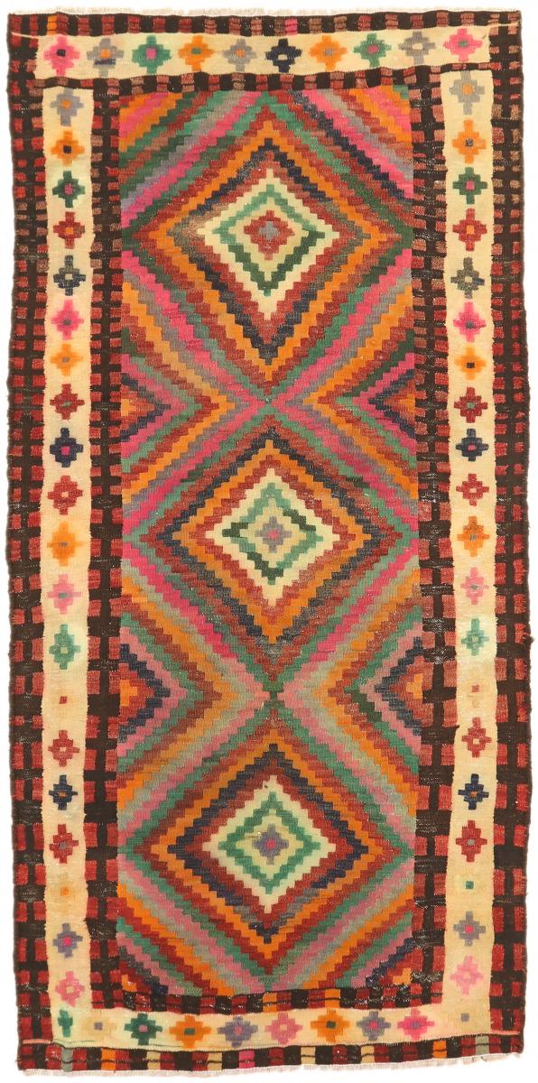 Tapete persa Kilim Fars Azerbaijan Antigo 298x144 298x144, Tapete persa Tecido à mão