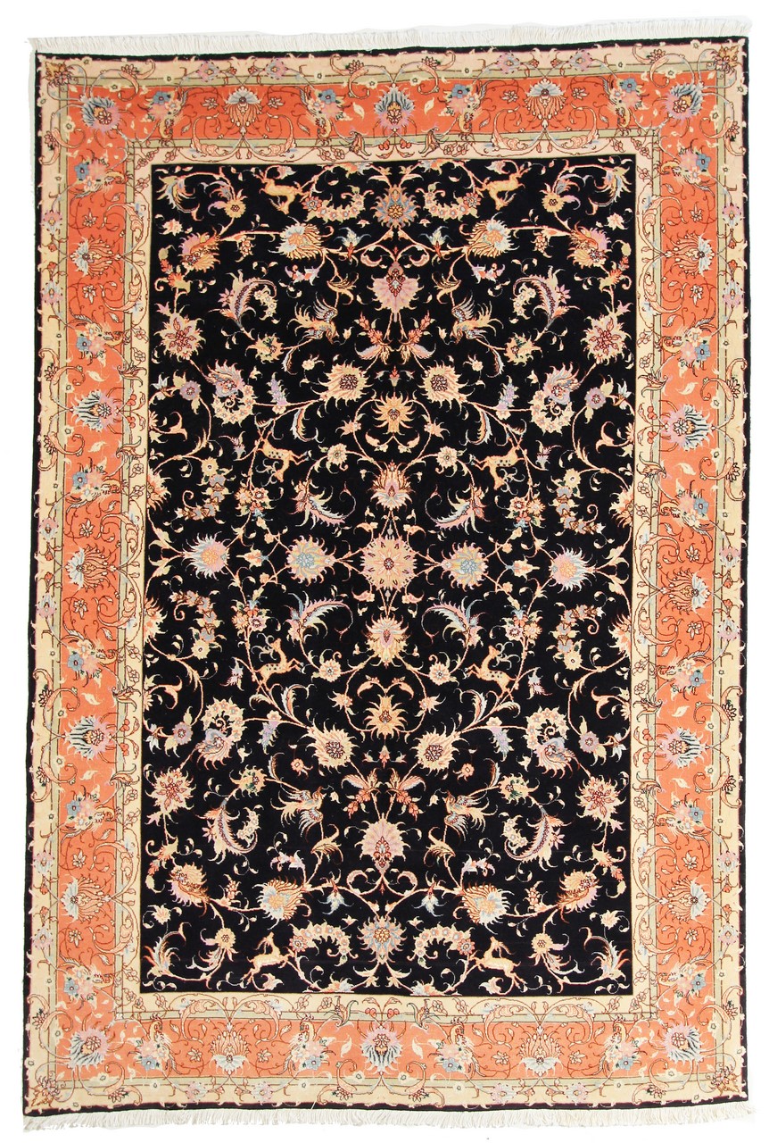 Περσικό χαλί Tabriz 50Raj 250x169 250x169, Περσικό χαλί Οι κόμποι έγιναν με το χέρι
