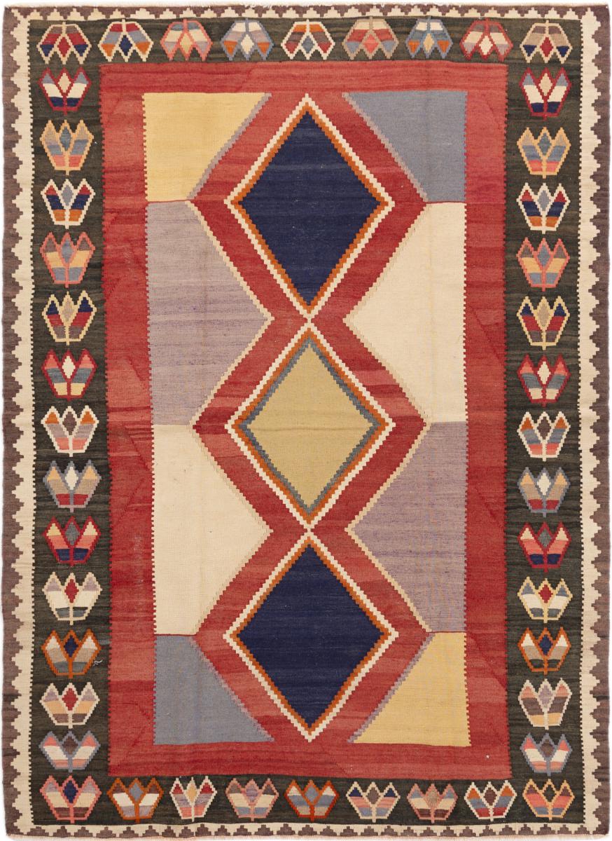 Covor persan Chilim Fars Vechi 222x160 222x160, Covor persan Lucrate de mână