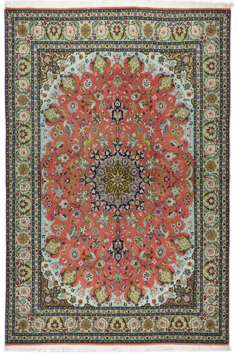 Tapete persa Tabriz 221x159 221x159, Tapete persa Atado à mão