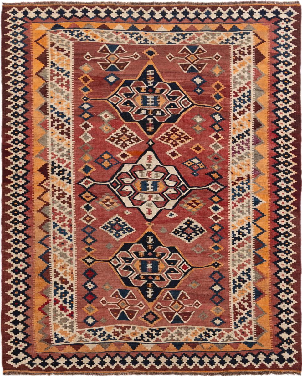 Alfombra persa Kilim Fars Vieja 195x155 195x155, Alfombra persa Tejido a mano