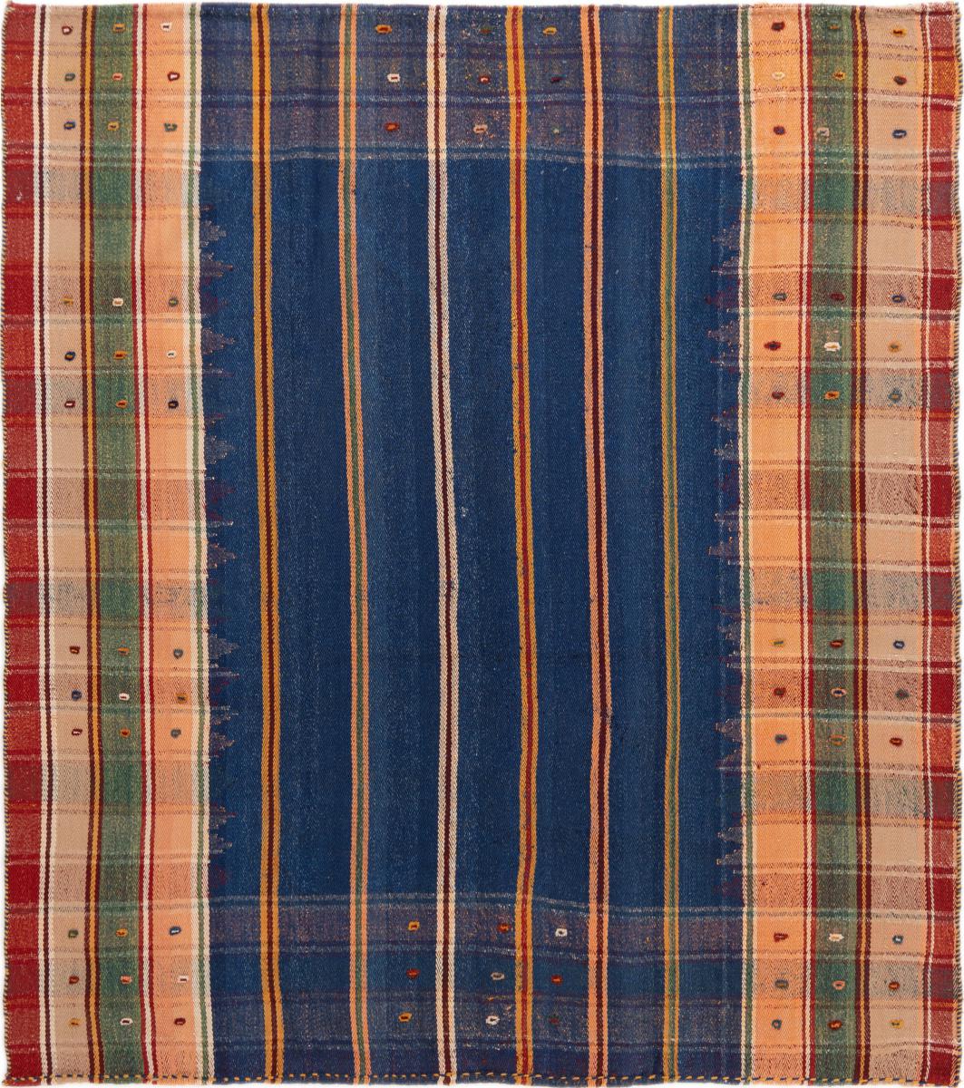 Persisk tæppe Kelim Fars Jajim 195x168 195x168, Persisk tæppe Håndvævet