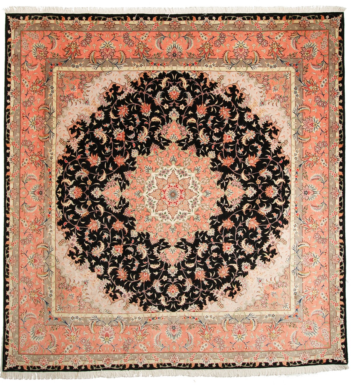 Alfombra persa Tabriz 50Raj 258x246 258x246, Alfombra persa Anudado a mano