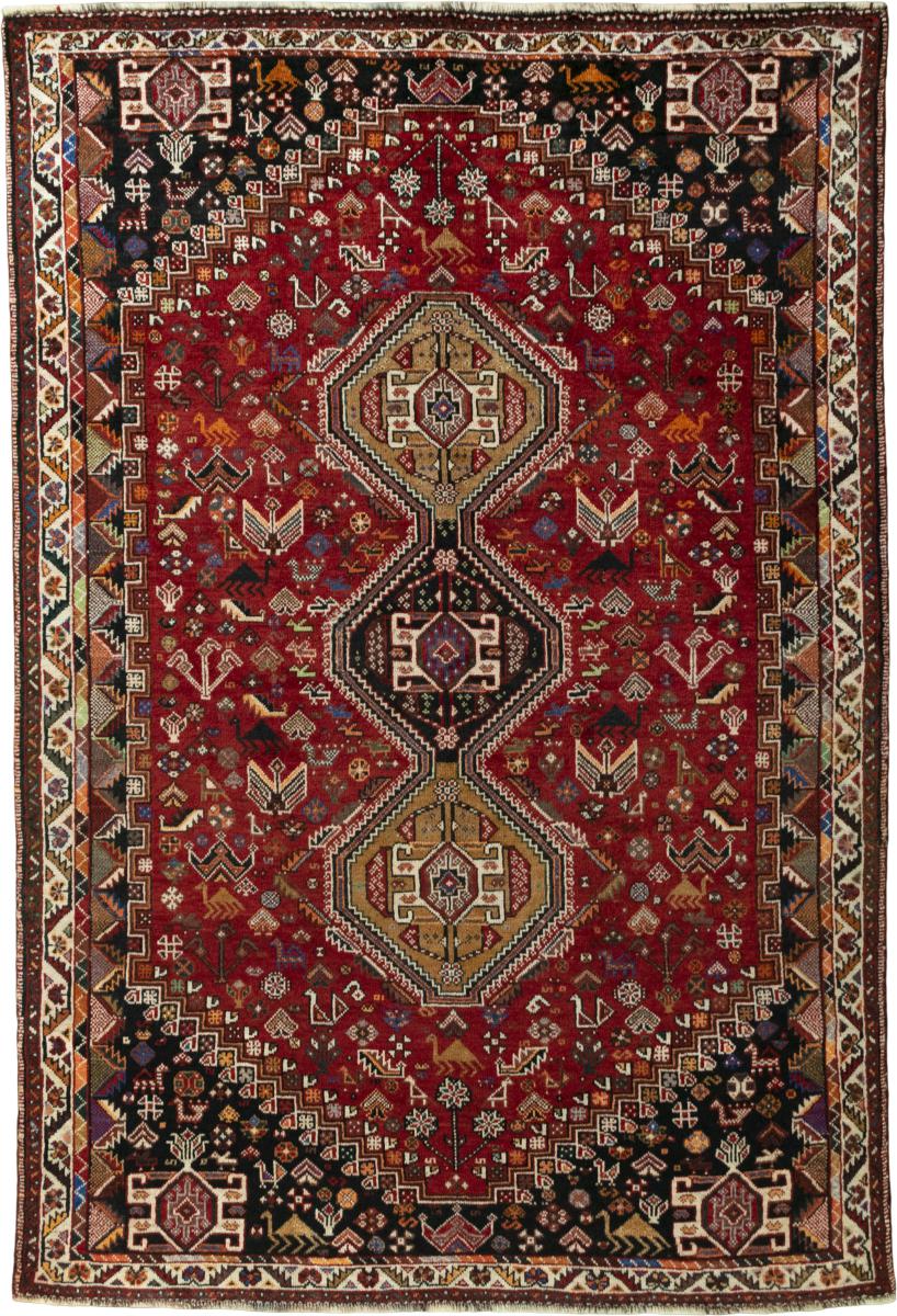 Tapis persan Shiraz 267x181 267x181, Tapis persan Noué à la main
