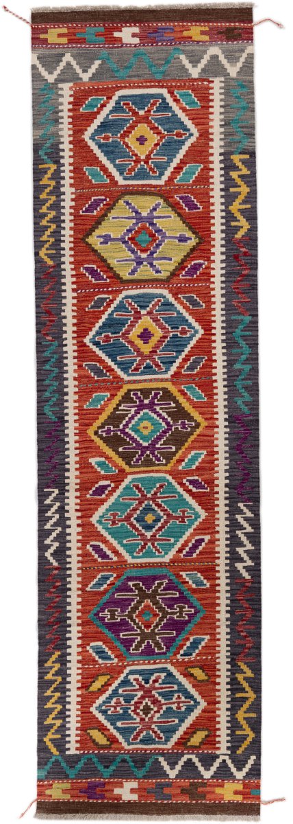 Afgański dywan Kilim Afghan 294x80 294x80, Dywan perski Ręcznie tkany