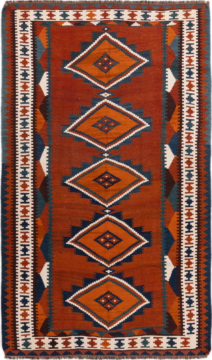 Alfombra persa Kilim Fars Vieja 208x120 208x120, Alfombra persa Tejido a mano