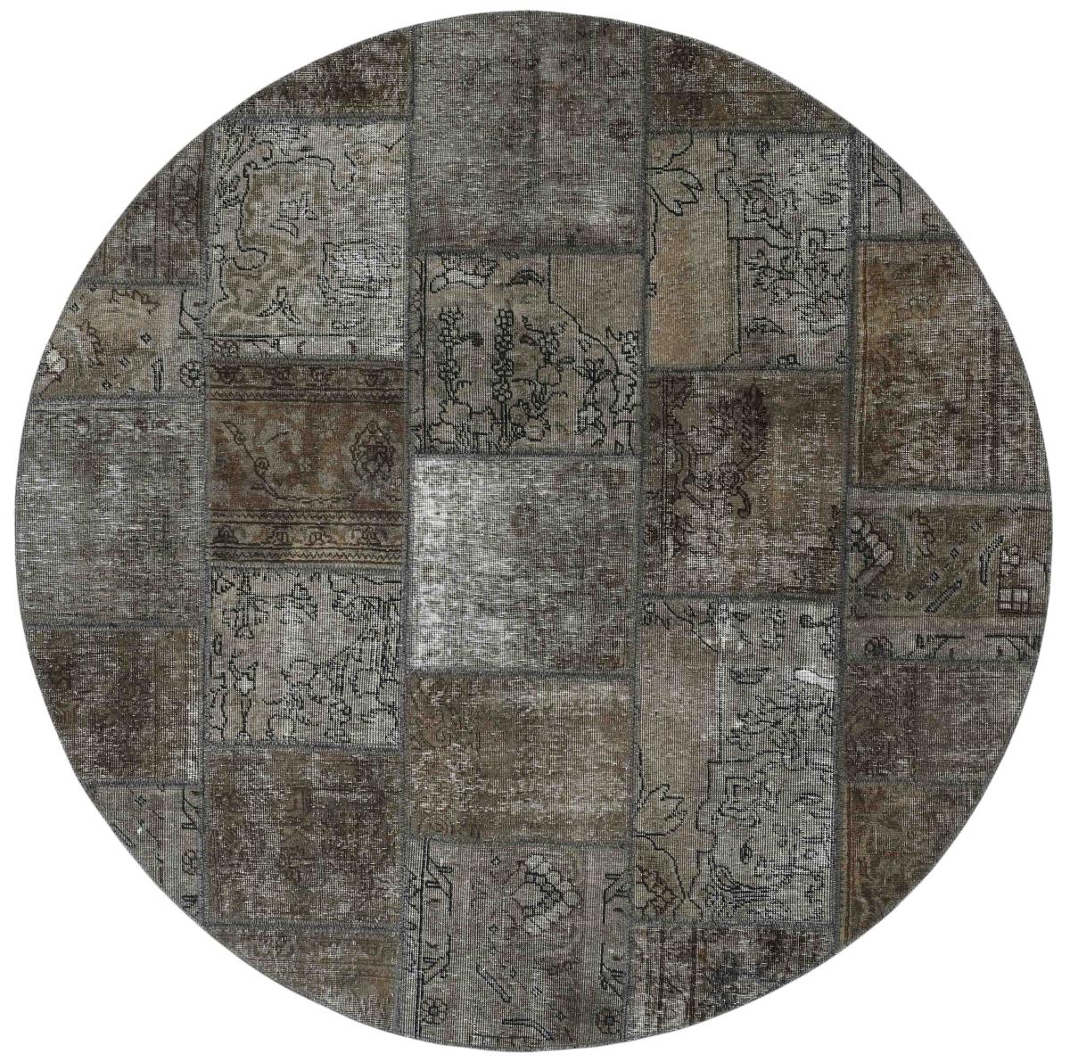 Persian Rug Patchwork 199x201 199x201, Persian Rug Knotted by hand