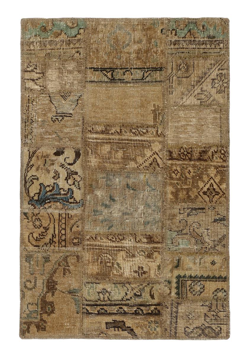 Persisk tæppe Patchwork 91x61 91x61, Persisk tæppe Knyttet i hånden