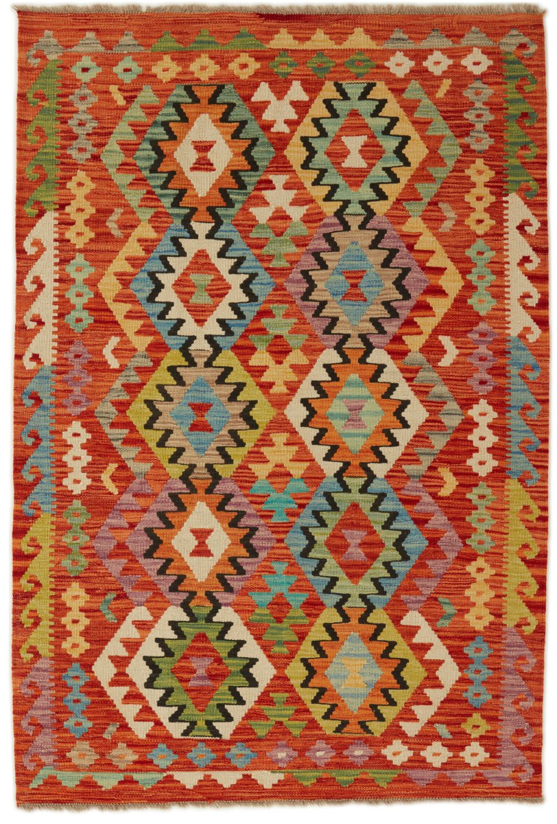 Afghan rug Kilim Afghan 6'1"x4'0" 6'1"x4'0", Persian rug Handwoven