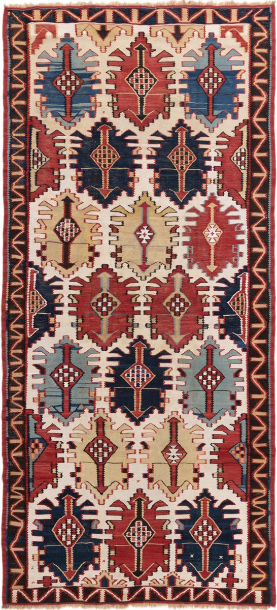 Alfombra persa Kilim Fars Vieja 318x141 318x141, Alfombra persa Tejido a mano