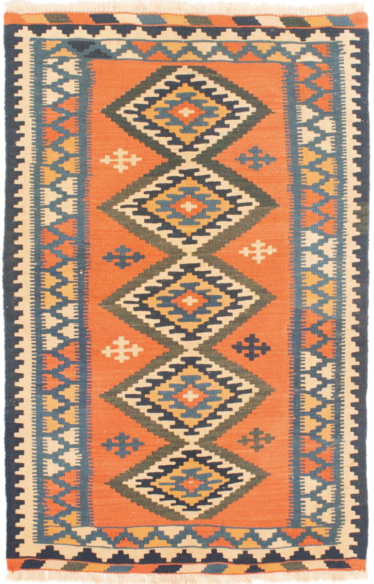 Tapete persa Kilim Fars 4'11"x3'3" 4'11"x3'3", Tapete persa Tecido à mão