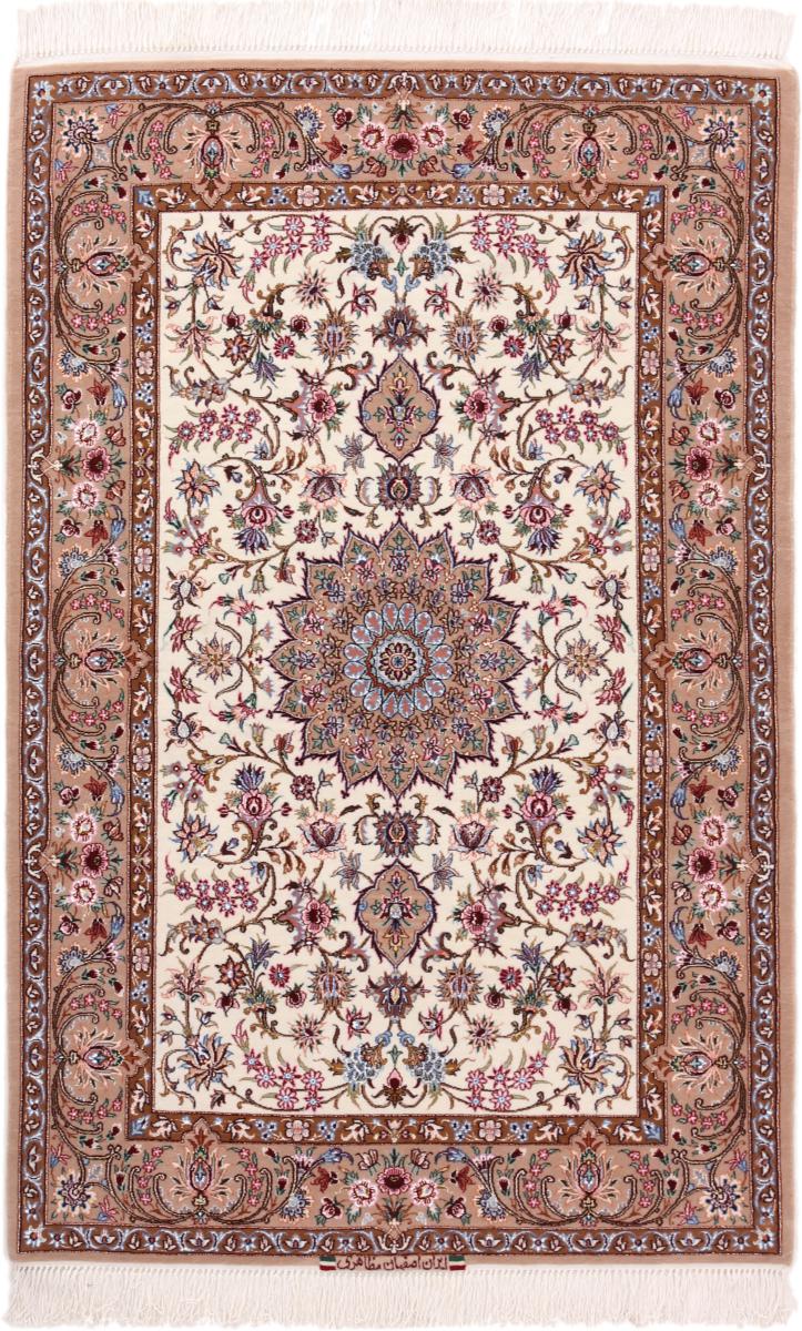 Tapete persa Isfahan Fio de Seda 166x108 166x108, Tapete persa Atado à mão