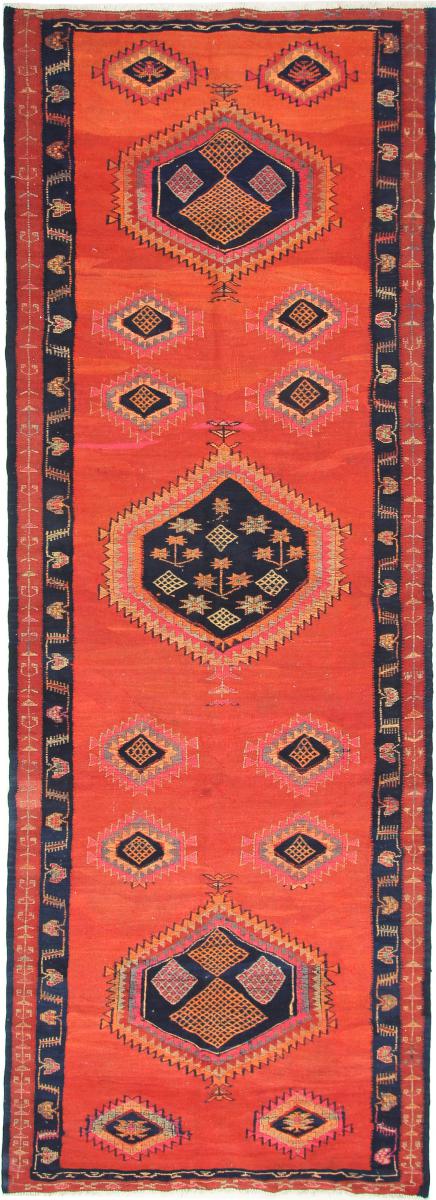 Tapete persa Kilim Fars Azerbaijan Antigo 394x135 394x135, Tapete persa Tecido à mão