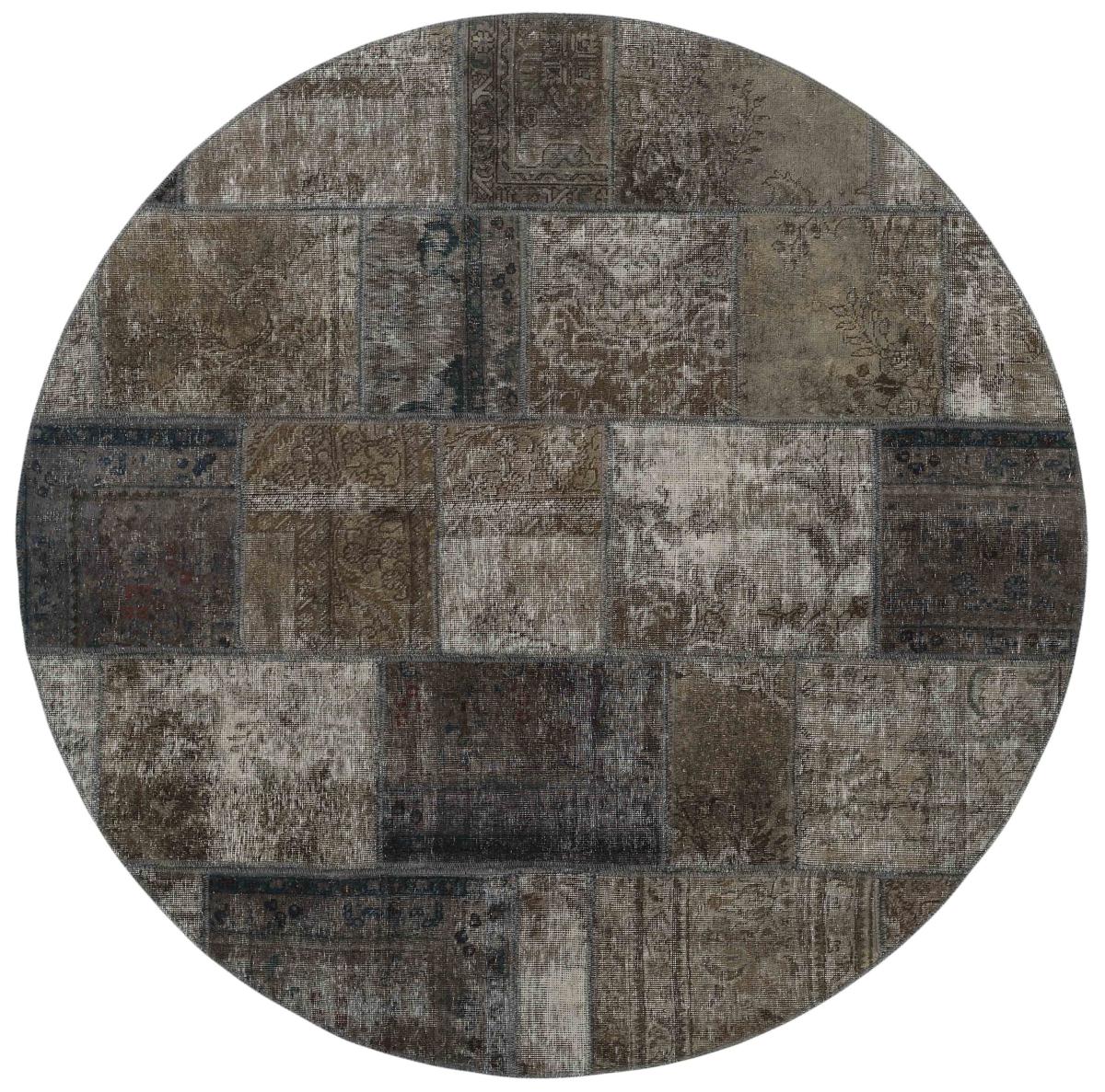 Persian Rug Patchwork 199x201 199x201, Persian Rug Knotted by hand