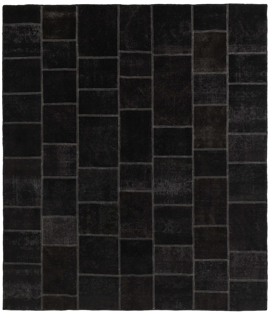 Persisk tæppe Patchwork 303x253 303x253, Persisk tæppe Knyttet i hånden