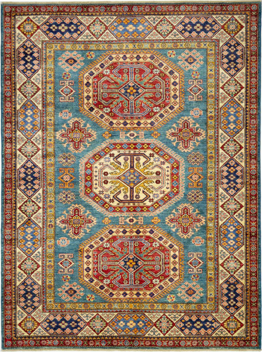 Afghan rug Super Kazak 227x169 227x169, Persian Rug Knotted by hand