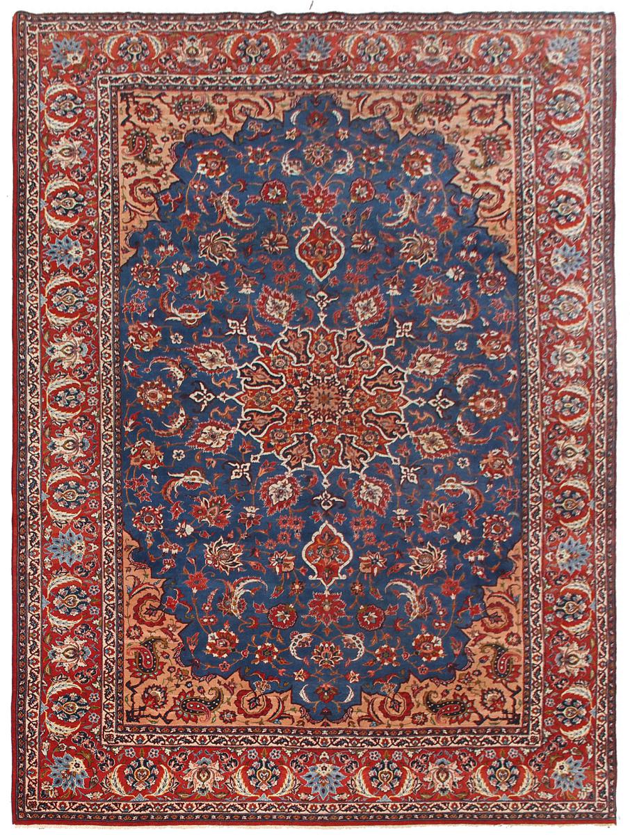 Persian Rug Isfahan Antique 11'6"x8'6" 11'6"x8'6", Persian Rug Knotted by hand