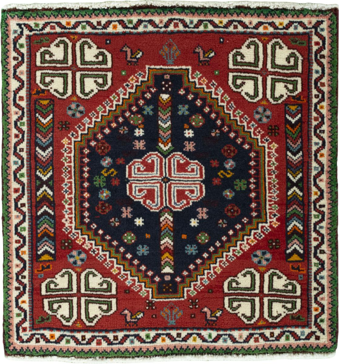 Persisk teppe Shiraz 65x66 65x66, Persisk teppe Knyttet for hånd