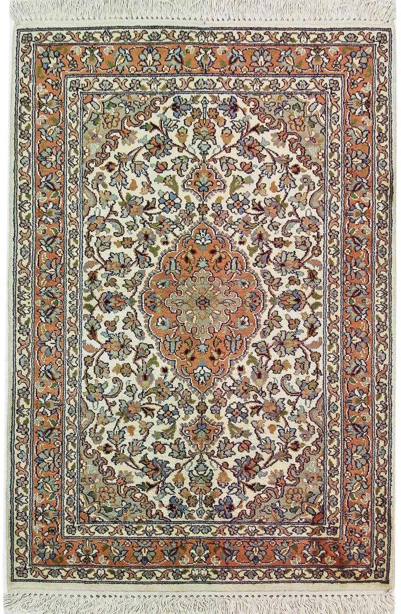 Tapis indien Cachemire Pure Soie 92x64 92x64, Tapis persan Noué à la main