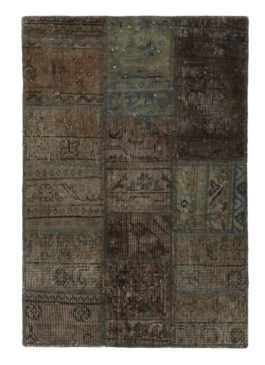 Persisk tæppe Patchwork 89x61 89x61, Persisk tæppe Knyttet i hånden