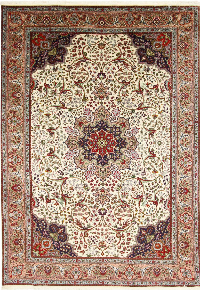 Tapete persa Tabriz 40Raj 344x244 344x244, Tapete persa Atado à mão