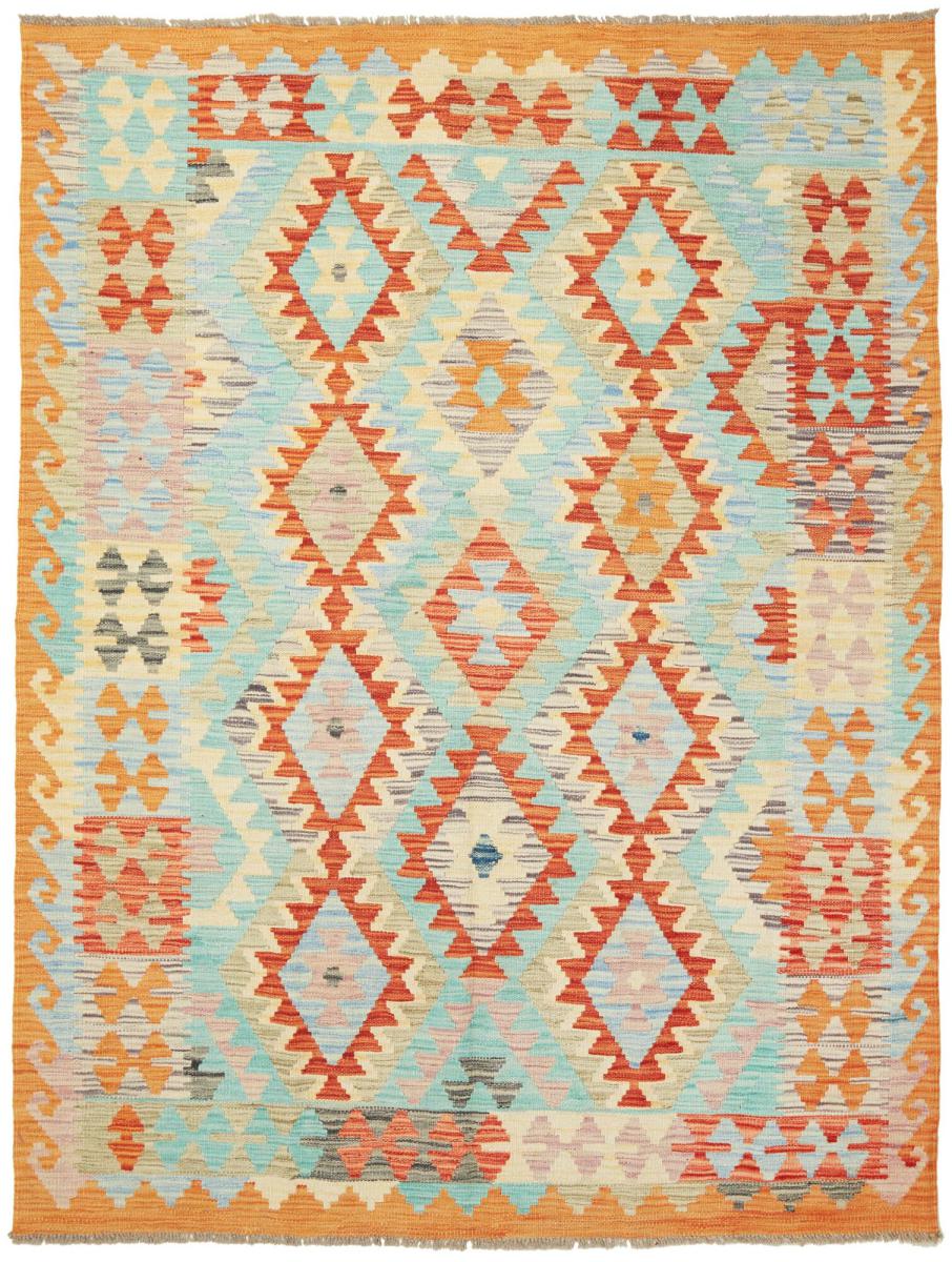 Tapete afegão Kilim Afegão 194x146 194x146, Tapete persa Tecido à mão