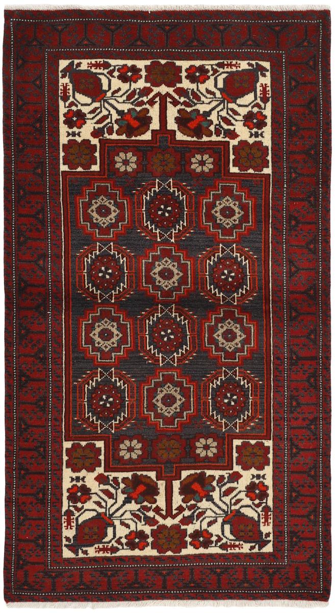 Tapis persan Baloutche 195x101 195x101, Tapis persan Noué à la main
