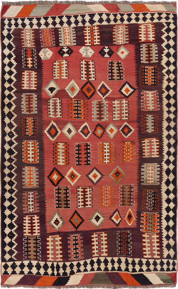 Persisk teppe Kelim Fars Gammel 227x145 227x145, Persisk teppe Handwoven 