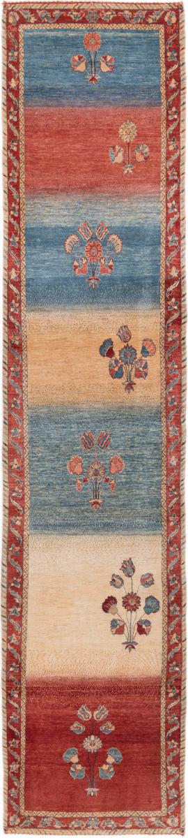 Covor persan Persia Gabbeh Loribaft Z 398x85 398x85, Covor persan Lucrate de mână