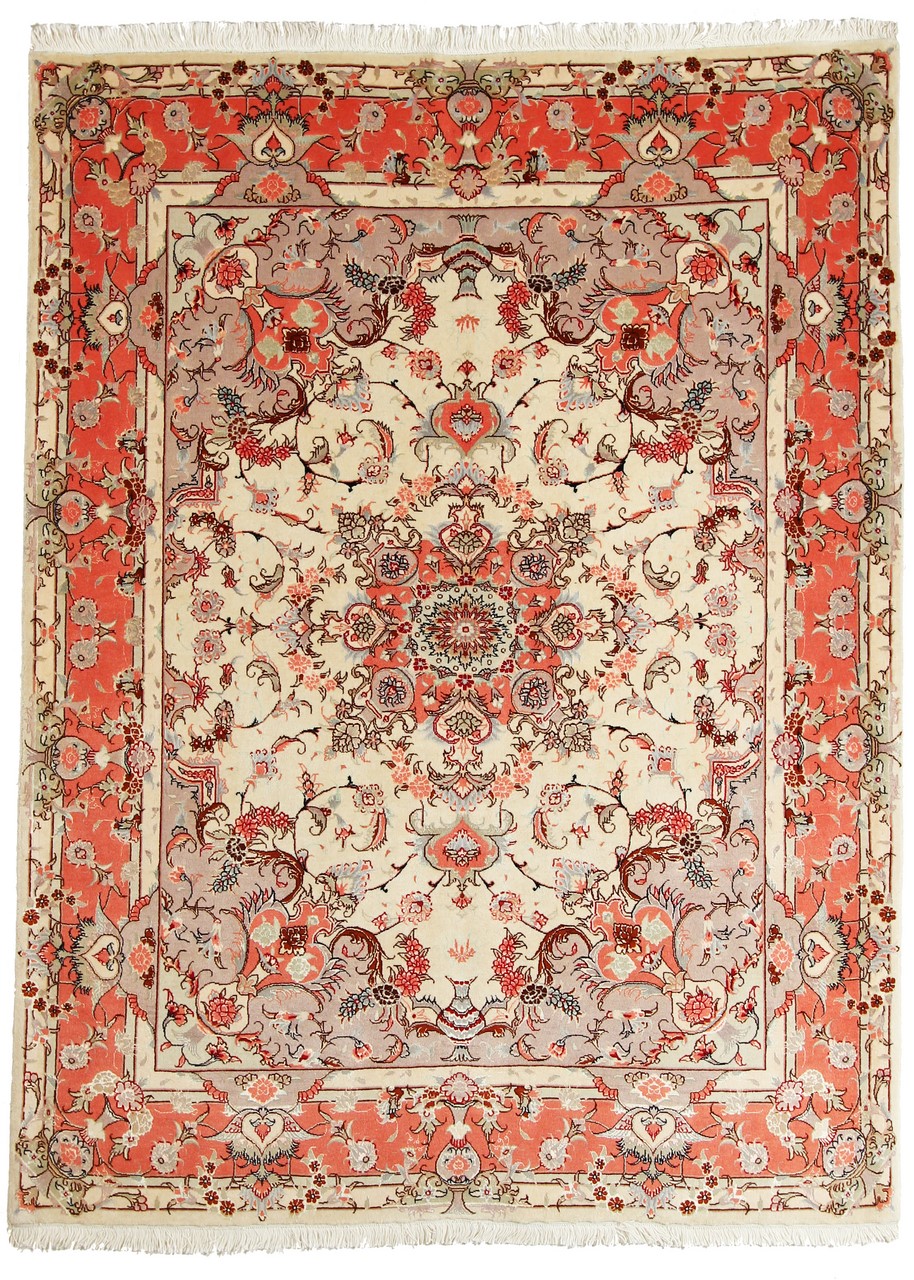 Tapete persa Tabriz 50Raj 6'5"x4'10" 6'5"x4'10", Tapete persa Atado à mão