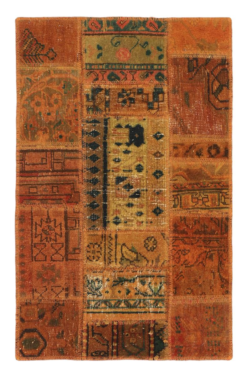 Tapete persa Patchwork 91x61 91x61, Tapete persa Atado à mão