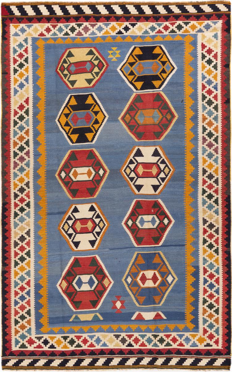 Tapis persan Kilim Fars Ancien 231x145 231x145, Tapis persan Tissé à la main