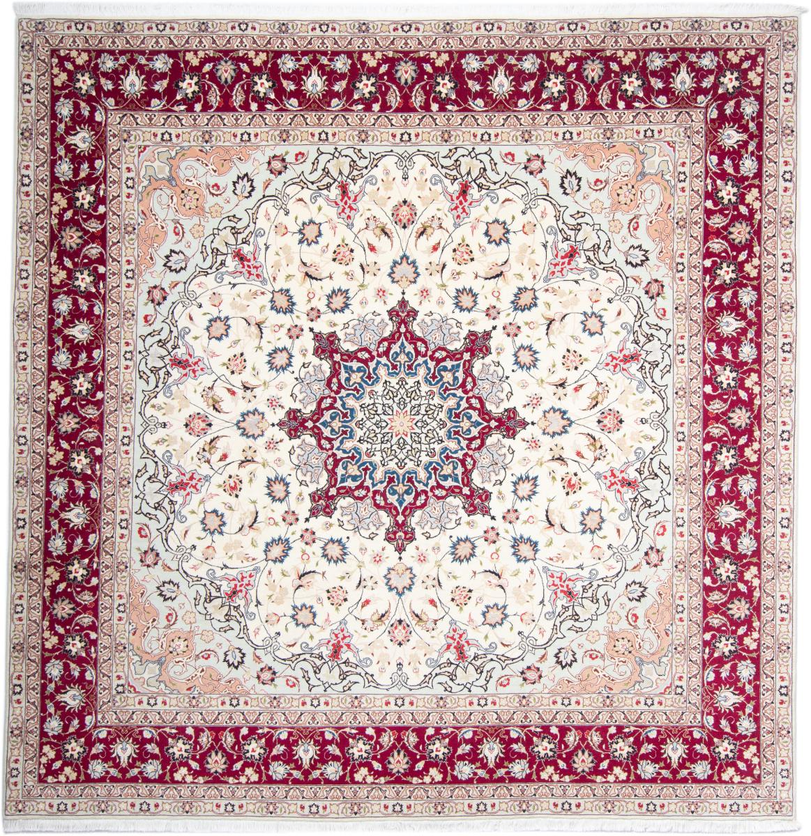 Tapete persa Tabriz 50Raj 257x253 257x253, Tapete persa Atado à mão