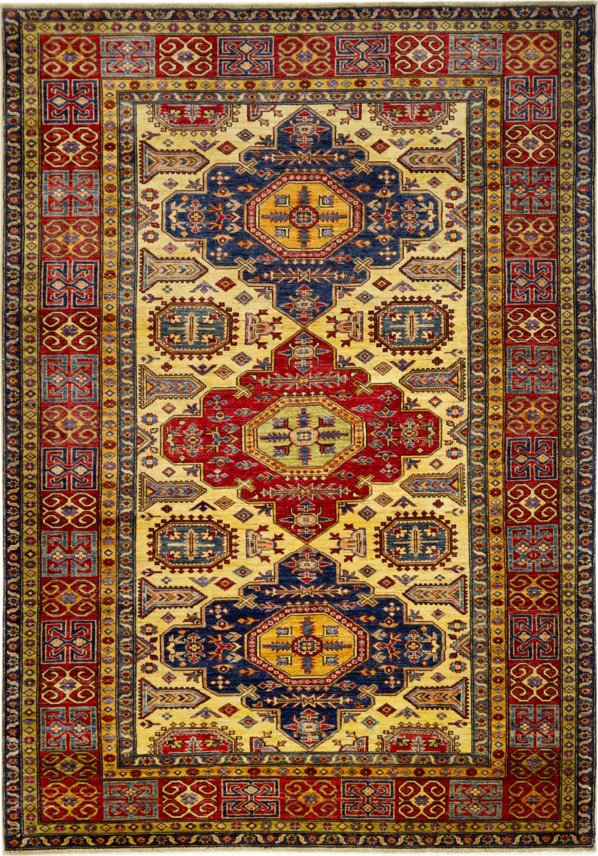 Afghansk tæppe Super Kazak 258x184 258x184, Persisk tæppe Knyttet i hånden