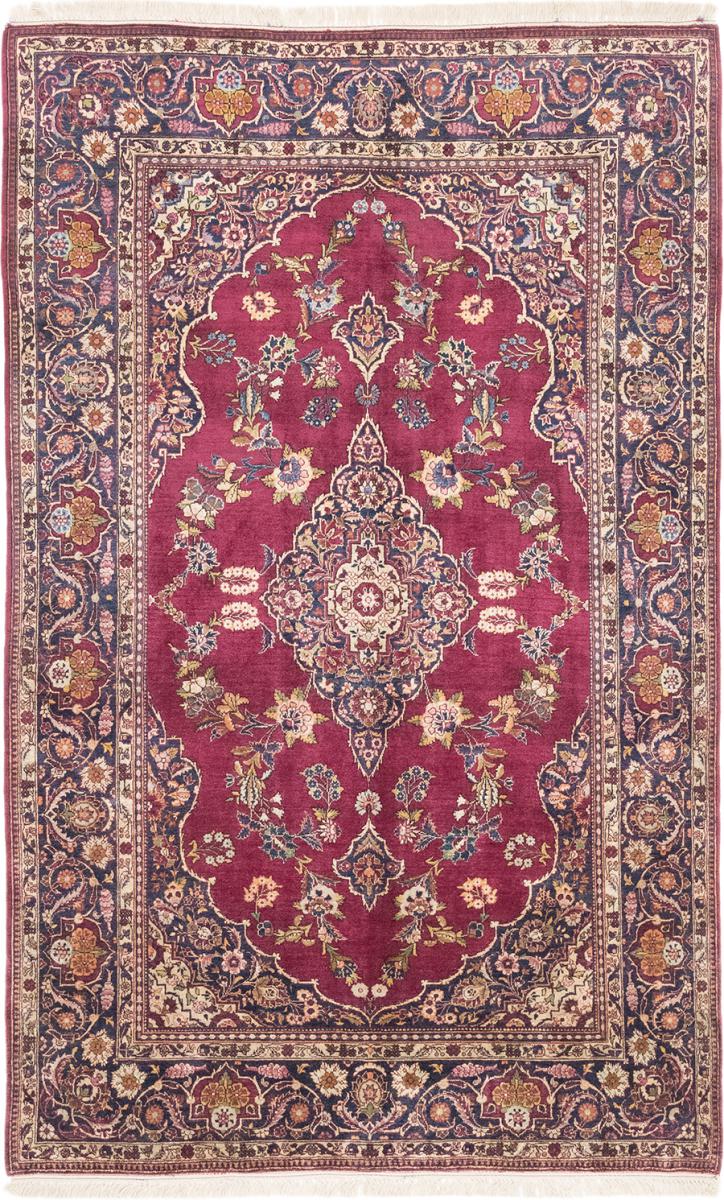 Persialainen matto Keshan Silkki Antiikki 199x126 199x126, Persialainen matto Solmittu käsin