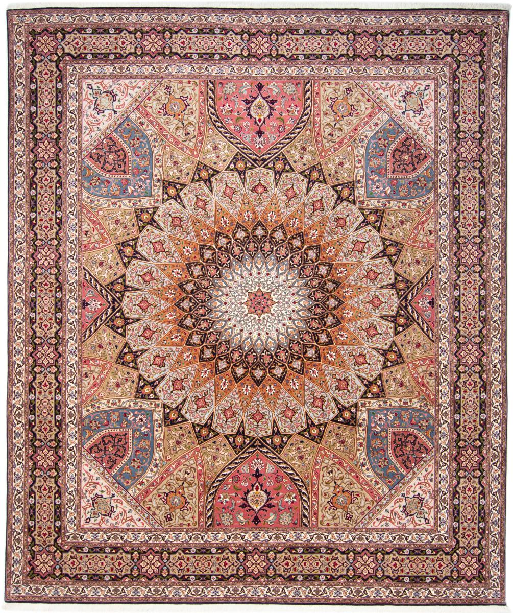 Tapete persa Tabriz 50Raj 303x253 303x253, Tapete persa Atado à mão