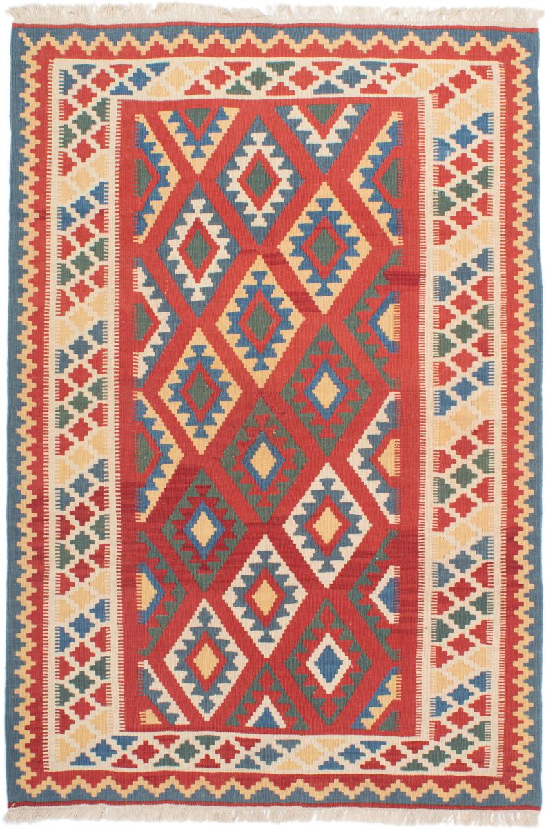 Tapete persa Kilim Fars 6'1"x4'2" 6'1"x4'2", Tapete persa Tecido à mão