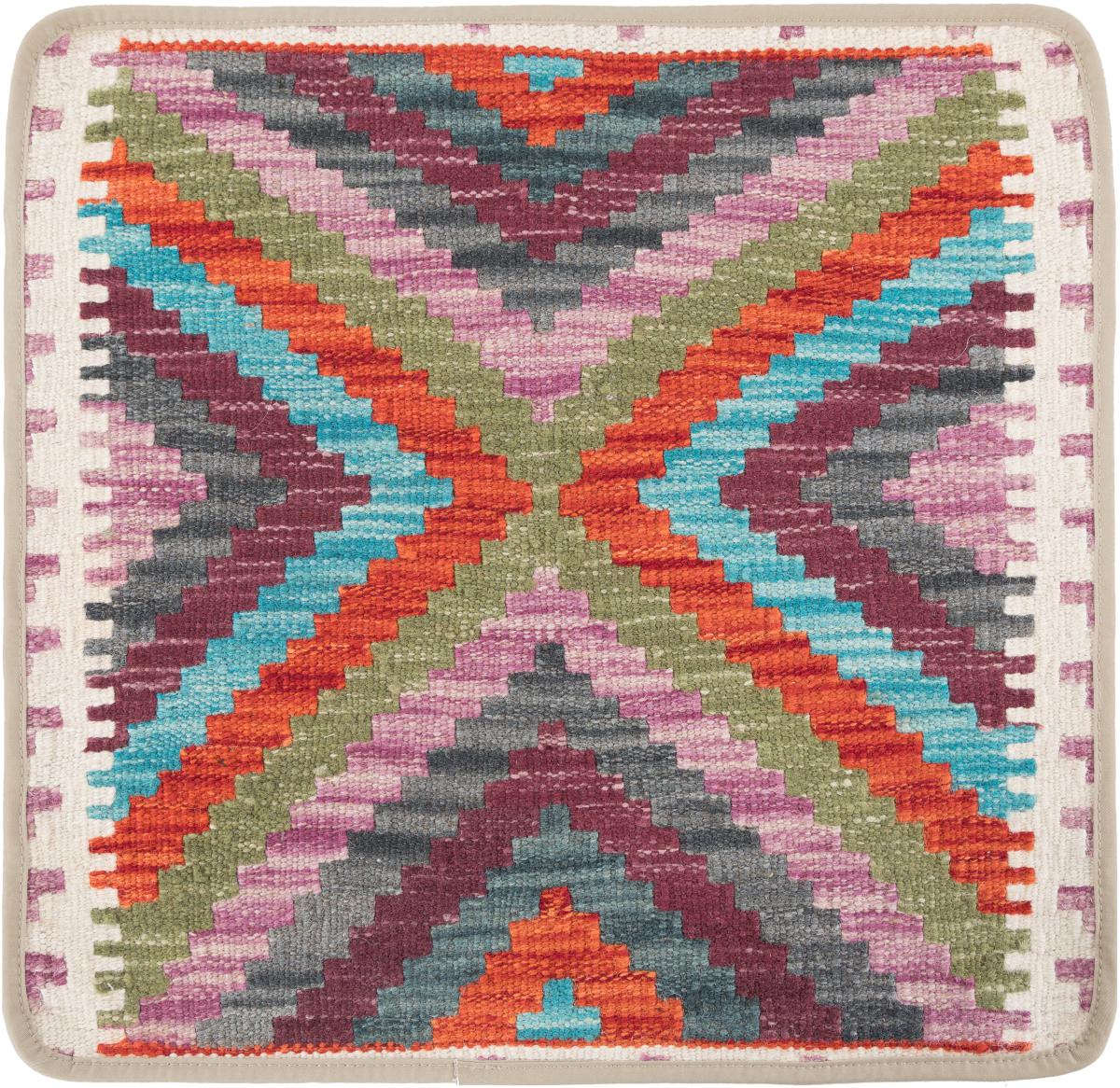 Afghanischer Teppich Kelim Afghan Kissenbezug 50x50 50x50, Perserteppich Handgeknüpft