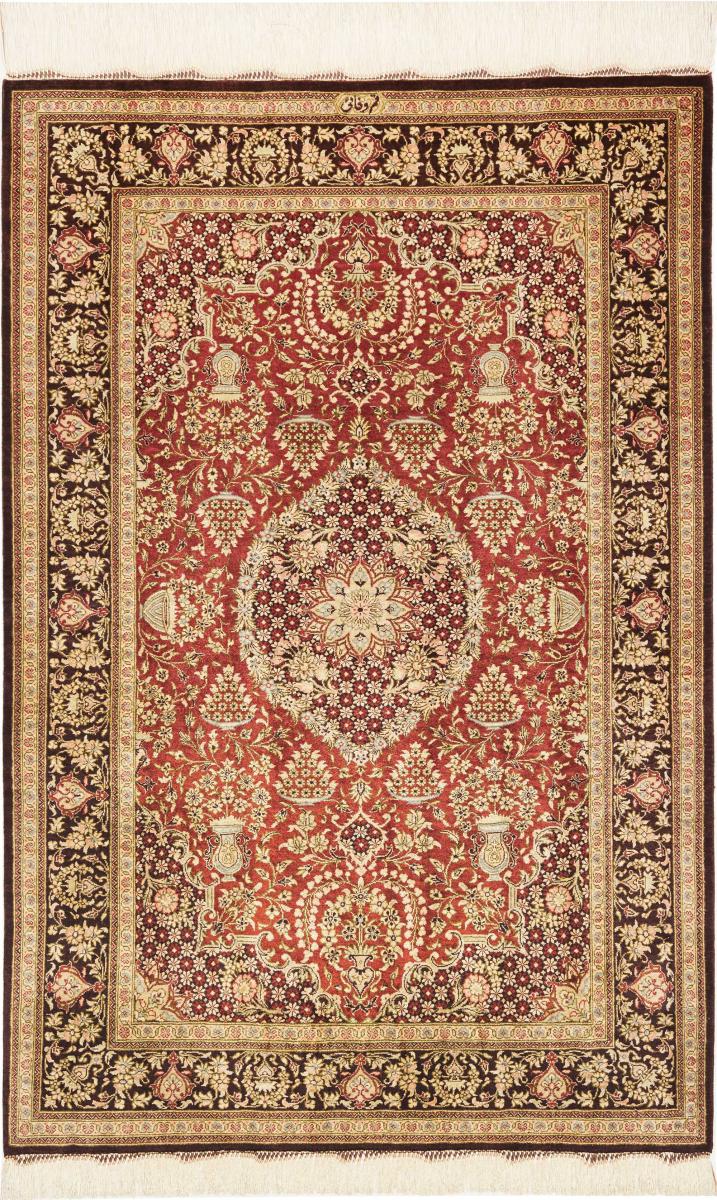 Persisk tæppe Ghom Silke 121x81 121x81, Persisk tæppe Knyttet i hånden