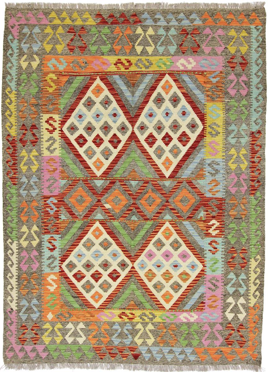 Afghan rug Kilim Afghan Heritage 6'8"x4'11" 6'8"x4'11", Persian Rug Woven by hand